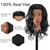 MQHIHI Mannequin Head Human Hair with Tripod Stand, 100% Real Hair Cosmetology Manikin Doll Head for Hairdresser Practice Braiding with Tripod Set and Tools (18 Inch)