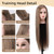 Mannequin Head with Hair, 26" Hair Mannequin Manikin Head Hair Practice Cosmetology Hair Doll Head Styling Hairdressing Training Braiding Cutting Setting with Clamp Holder and Tools