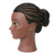 LECIPO Mannequin Head with 100% Real Human Hair for African American Practice Manikin Doll Style Head Braiding Styling Cosmetology Barber Training with Stand