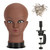 Bald Mannequin Head Brown Female Professional Cosmetology Training Mannequin Bald for Wig Making and Display Afro American Mannequin Head with Free Clamp Stand (brown-02)