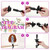 DoubleFill 2-Piece Mannequin Heads for Wigs - 22 Inch Canvas Wig Heads with Mount Hole Pins & 2 C Clamp Stand Holder for Lace Wig Making & Display (Floral)