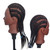 Real Hair Braiding Mannequin Head for Practice, African American Training Doll Head with Hair for Kids