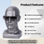 lightmay Male Mannequin Head – 13.7” Silver Gray Wig Stand for Hats, Wigs, Headphone, Glasses – Great for Styling, Display & Storage (Bright Gray, 13.7)