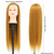 MEICARSON 26"-28" Mannequin Head Hair Styling Training Head Manikin Cosmetology Doll Head Synthetic Fiber Hair and Free Clamp Holder Stand Hair Styling Set for Hair Extensions （ golden/yellow）