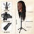 Yekavo 20" Mannequin Head Human Hair with Tripod Stand, 90% Real Hair Cosmetology Black Manikin Doll Head for Hairdresser Practice Braiding with Stand Set