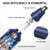 XOOMRSCP Nose Hair Trimmers for Men，Rechargeable Hair Trimmer 2 in 1 Painless Multifunctional Ear and Nose Hair Trimmer with IPX7 Waterproof Dual Edge Blades (Blue)