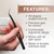 Ardell Pre-Mapped Lash Applicator Tool - 40° Curved Eyelash Tweezers for Precision and Comfort, Easy Application
