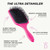 Denman Tangle Tamer Ultra (Pink) Detangling Paddle Brush For Curly Hair And Black Natural Hair - use with both Wet & Dry Hair, D90L