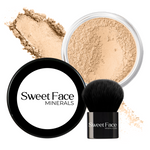 2pc Mineral Foundation and Kabuki Brush Set