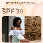 mineral foundation with SPF 30 protection lightweight breathable all day wear