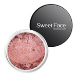 Sweet Face Minerals Passion Eye Shadow loose mineral pigment in jar, soft pink shimmer shade