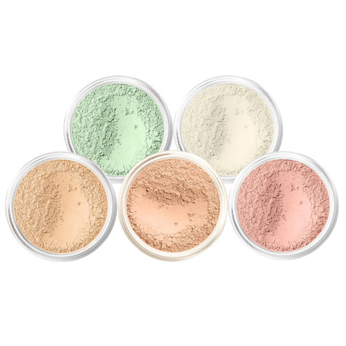 complete mineral makeup kit with five powders for full face natural coverage