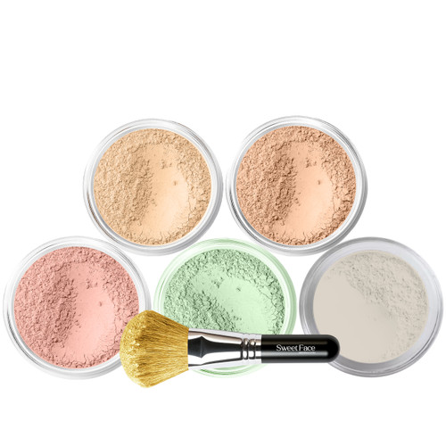 5pc Full Size Kit with Makeup Powder Brush