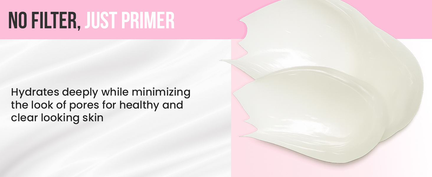 Artistic smear of hydrating gel primer – lightweight jelly formula that smooths fine lines, reduces pores, and creates a flawless makeup base.