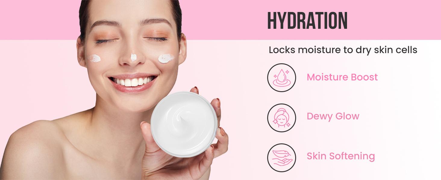 Model holding Sweet Face Minerals Gel Primer jar – hydrating pore-filling face primer that preps skin and grips foundation for a flawless look.