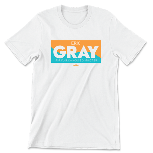 Eric Gray For Florida (Unisex White Tee)
