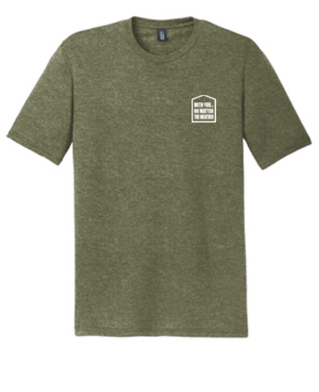 GREEN TEE WITH AGRISK WEATHER LOGO ON FRONT