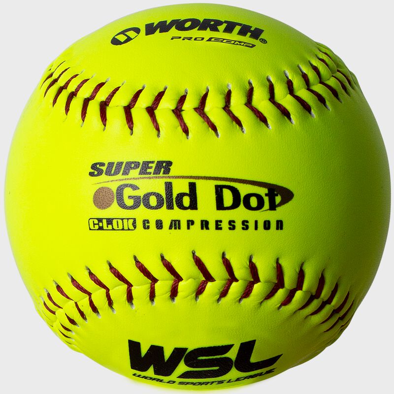 WORTH WSL 12 IN GOLD DOT SOFTBALLS