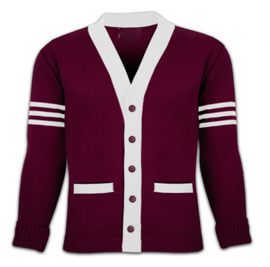 TCA CARDIGAN LETTER SWEATER