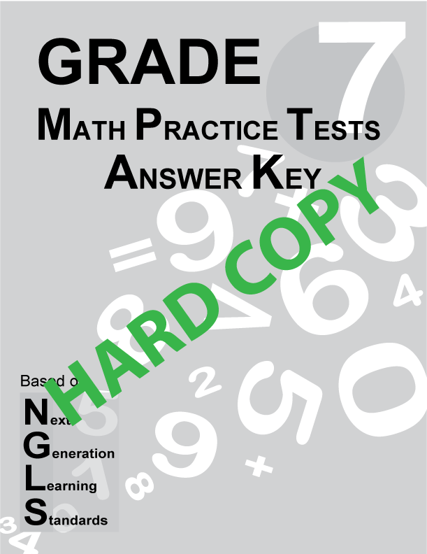 7th Grade (NGLS) Math HARD COPY Answer Key Topical Review Book Company