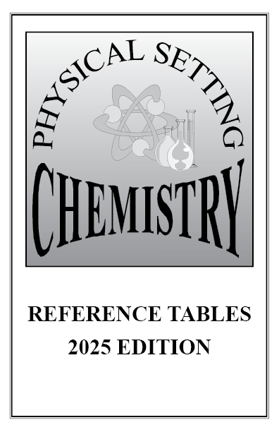 Chemistry Reference Tables - 2025 Edition - PAPER COPY - Topical Review ...