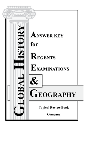 Global History & Geography Answer Key For Regents Examinations (PDF Download)