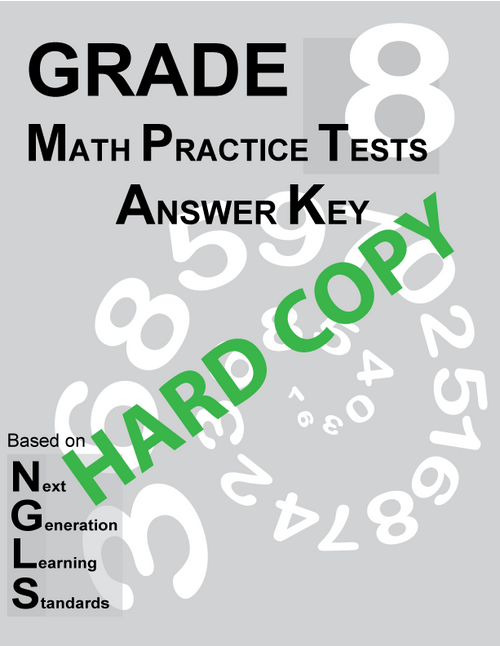 HARD COPY Answer Key for 8th Grade Math (NGLS)