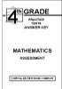 Answer Key for 4th Grade Math Assessment