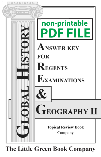 Non-printable PDF Answer Key for Global History & Geography For Regents Examinations - Fall 2025