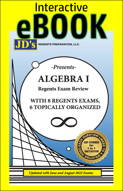 JD's Prep ALGEBRA 1 Review eBook (NGLS section) - Updated through August 2025