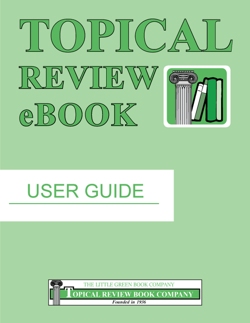 TOPICAL REVIEW eBOOK READER - USER GUIDE