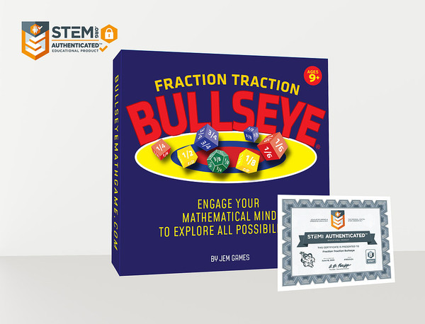 BULLSEYE Fraction Traction Board Game - 2nd Edition 
