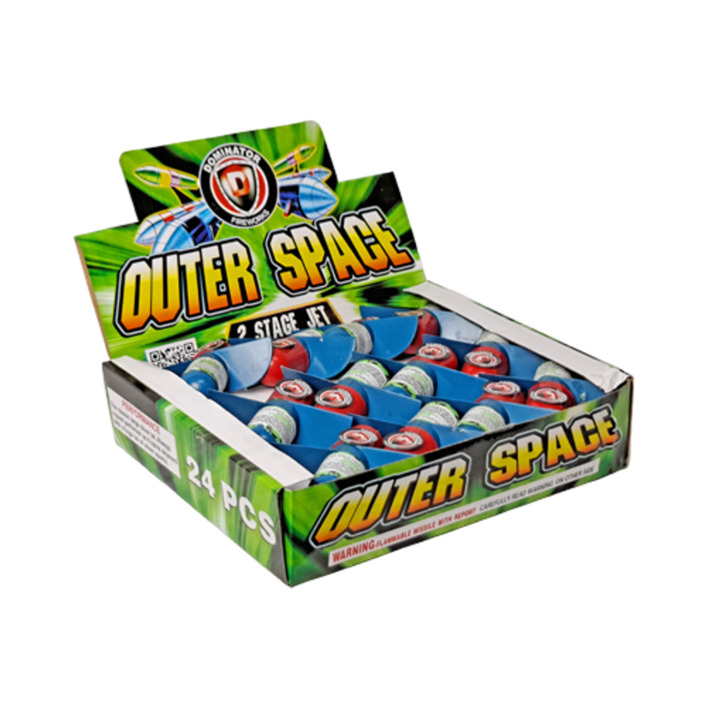 Wholesale Firework Cases OUTER SPACE 2 STAGE JET 6/24