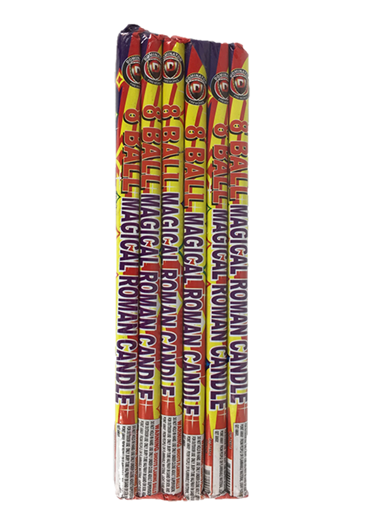 Wholesale Firework Cases 8 BALL MAGICAL ROMAN CANDLE 48/1