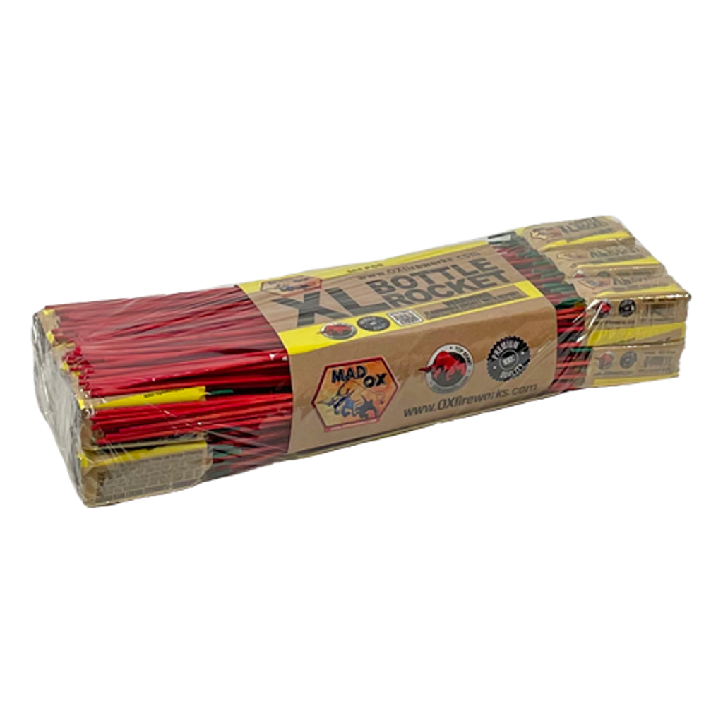 Wholesale Firework Cases MAD OX LARGE BOTTLE ROCKET W/ REPORT 12/12