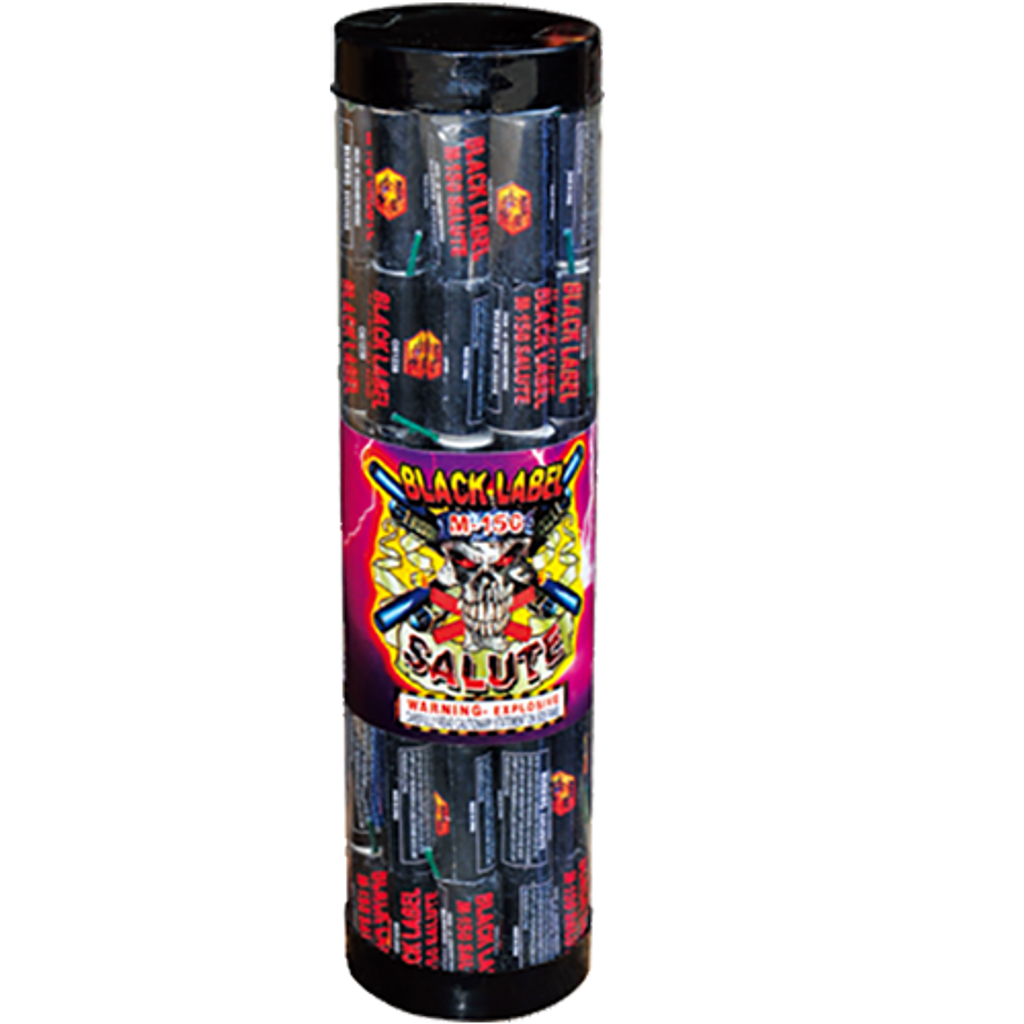 Wholesale Firework Cases Black Label M-150 Salute 24/1