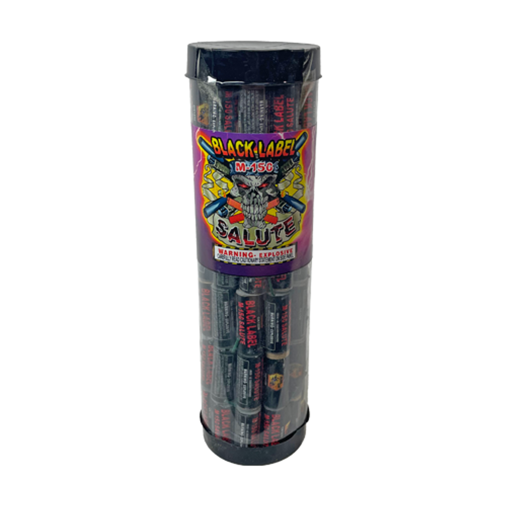 Wholesale Firework Cases Black Label M-150 Salute 24/1