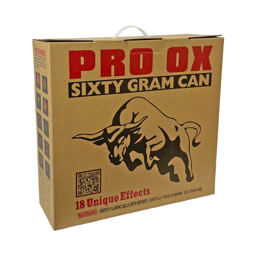 Wholesale Firework Cases PRO OX SIXTY GRAM CAN 4/18