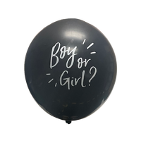 Wholesale Firework Cases GENDER REVEAL 36 INCH BLACK BALLOON W/ PINK AND BLUE CONFETTI 20/1