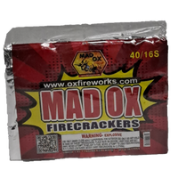 Wholesale Firework Cases MAD OX FIRECRACKERS 16'S (HALF BRICK) 40/16 24/1