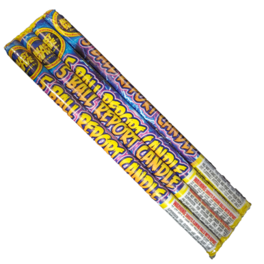 Wholesale Firework Cases 5 Ball Report Candle 72/1