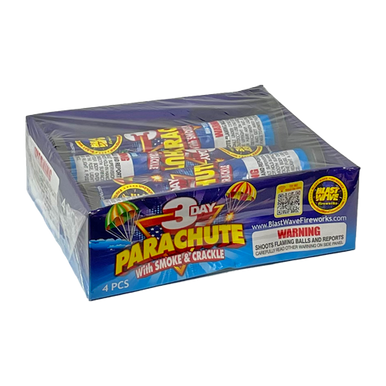 3 Day Parachute with Smoke - 4 Pack