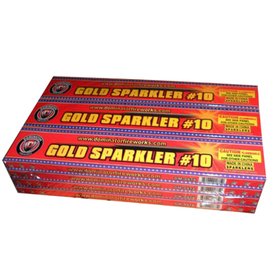 #10 Gold Electric Sparkler 12 Packs Of 8