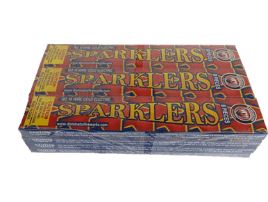 Wholesale Firework Cases #10 Gold Electric Sparklers 24/12/8