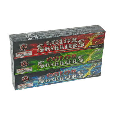 Wholesale Firework Cases - #10 Color Bamboo Sparklers 24/1