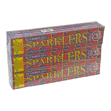 #10  Dominator Bamboo Gold Sparklers 12 Packs Of 8