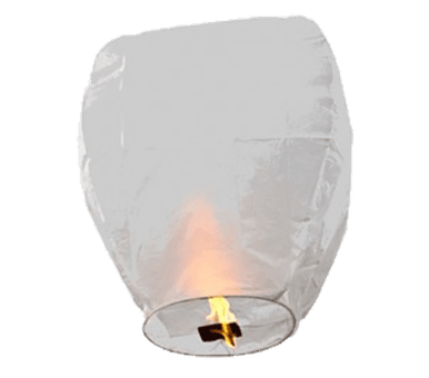 Wholesale Firework Cases - Sky Lantern - All White 50/1