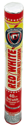 Wholesale Firework Cases 40 Cm Red/White Foil Streamer Mix Cannon 48/1