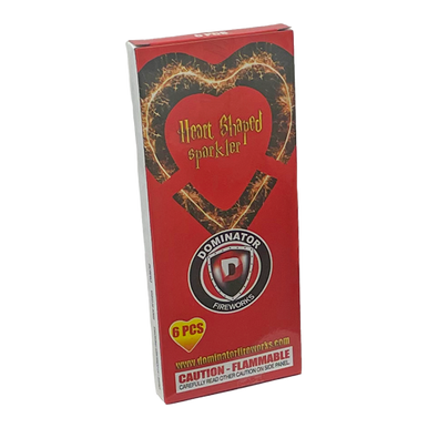 Heart Shaped Sparkler - 6 Pack