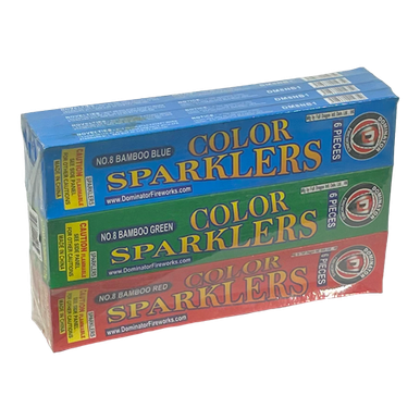 Wholesale Firework Cases - #8 Bamboo Color Sparklers 24/1